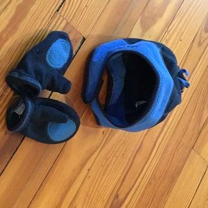 Toddler fleece hat and gloves